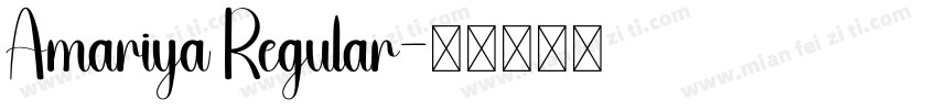 Amariya Regular字体转换